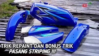 CAT FULL BODY RX KING WARNA BIRU ORIGINAL | BESERTA  CARA PASANG STRIPING RX KING