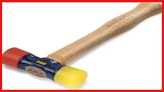Estwing - DFH-12 Rubber Mallet - 12 oz Double-Face Hammer with Soft/Hard Tips & Hickory Wood Handle