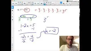 Solving Exponential Equations with a common base