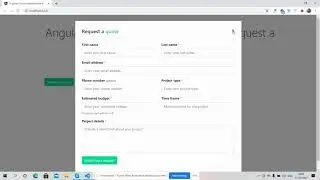 Angular 11 Bootstrap 4 Request A Quote Popup Form