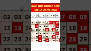 Nunca saiu na Mega da Virada #megadavirada2023 #megadavirada #megasenahoje #megasena #loteriatecnica
