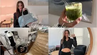 Nov&aacute; kabelka, vintage kousky do bytu, zařizov&aacute;n&iacute; a matcha 💚 - VLOG