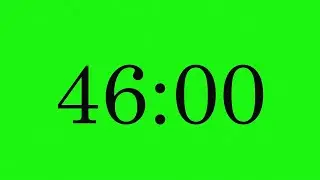 46 Minute Countdown Green Screen (4K 60FPS)