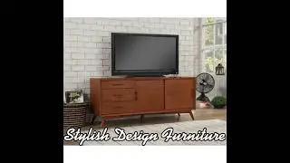 Flynn Acorn Large TV Console - Spacious Design with Warm Acorn Finish #tvconsole #interiordesign
