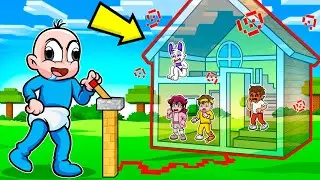 &iexcl;CONSTRU&Iacute; UNA CASA INVISIBLE PARA TROLEAR A MIS AMIGOS! 😂 BEBE NOOB en Minecraft