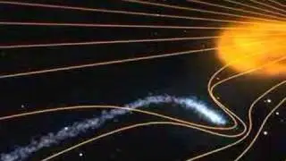 Пролет кометы Энке над солнечной бурей