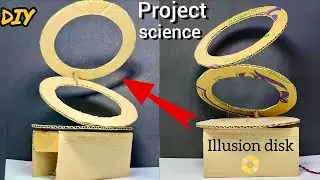 Illusion disk 📀 || Rotating motor || Diy craft for illusion #experiment #video #motor 