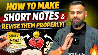 How to Make Short Notes & Revise Them Properly | Mr Sir Study Technique #neet #physicswallah 