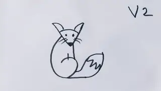 How to draw a fox/Fox drawing from V2 easy step by step/Animal drawing /Fox drawing @JSdrawing 