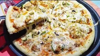Green Tikka pizza |Malai tikka pizza |fajita pizza|dough|ایک پیزا کی قیمت میں دو پیزا گھر تیار کریں