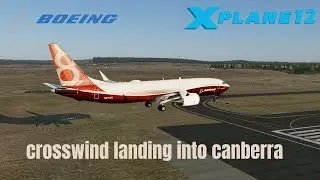 22kt Crosswind Landing  Sydney ➝ Canberra | Boeing 737 MAX | VATSIM