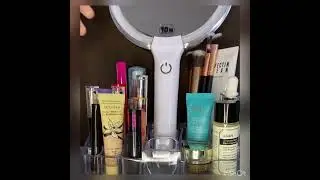 OMIRO Hand Mirror with Lights on a Base Cosmetic Organizer, a review by Amazon Customer