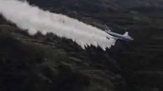 Evergreen International Boeing 747 super tanker firefighting