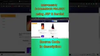 Responsive E-commerce Project using JSP & Servlet 