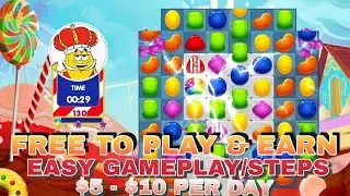 SUGAR KINGDOM - FREE TO PLAY TO EARN WITH STYLE CANDY CRUSH SAGA GAMEPLAY | POSSIBLE 7 DAYS ROI HERE