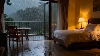 (ANXIETY RELIEF) Heavy Rain on Private Balcony to Stop Overthinking 🌧 [Reset Mental: Hujan Tenang]