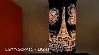 Lago Scratch Light Paris Eiffel Tower Firework Night View Lamp