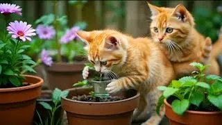 &ldquo;Mama Cat & Baby Cat&rsquo;s Garden Lesson 🌱 | A Heartwarming Miniature Story About Patience & Care&rdquo;