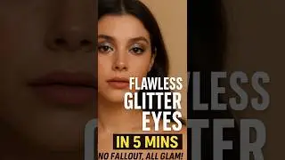 Flawless Glitter Eyes in 5 Mins | No Fallout, All Glam ! Zero-Fallout Glitter Eye Hack  #makeup