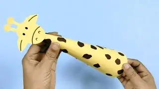 How to Make Paper Giraffe For Kids |  Easy Paper Giraffe | Craft Train