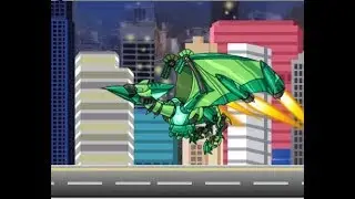 Роботы динозавры: Зеленый птеродактиль трансформер (Transform! Dino Robot Ptera Green)