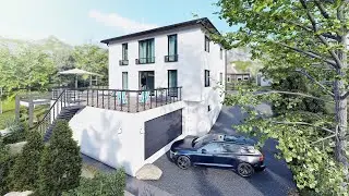 PERMABAU Hanghaus Stadtvilla Schwaigern mit Garage im Keller und Dachterrasse - Massivhaus