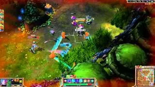 League of Legends Jinx and Heimerdinger owning bot lane most OP ever