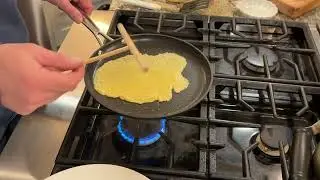 Homemade Crepes with freshly milled flour.