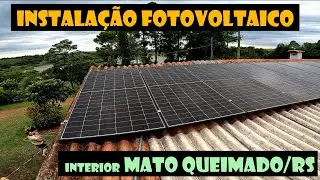 CENTRAL SOLAR INSTALANDO SISTEMA FOTOVOLTAICO  EM MATO QUEIMADO/RS