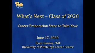 Webinar  - Class of 2020: Career Preparation Steps to Take Now