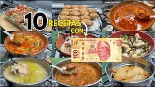 ✅ 10 RECETAS CON $100 PESOS 💸🍽️  #cocinaconmigo #viralrecipevideo