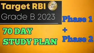 RBI Grade B 70 Days Study Plan to Clear the Exam, RBI Grade B 2023, #selfstudy #rbigradeb