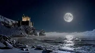 Arctic Ocean Castle ❄️ Winter Ocean Ambience for Sleep | 10 HRS No Ads