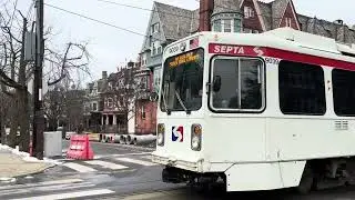 SEPTA Trolley Detour on 42nd Street - Clip 3