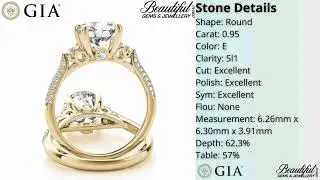 1.2cts Diamond Ring with Inline-Pave Band