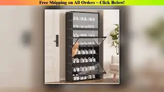 Multilayer Shoe Rack Shoe Cabinet Dustproof Transparent Design for Small Spaces Spacious Storage