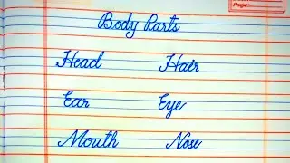 10 Body Parts in Cursive ✍️ #CursiveWriting#Handwriting #Calligraphy #WritingPractice #yt #youtube