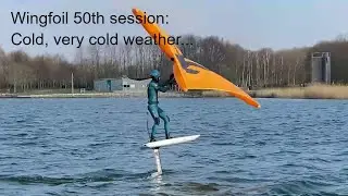 Wingfoil 50th session: cold, very cold weather ...
