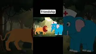sher aur hathi story #animation #shortvideo #funny #urdustory #cartoon
