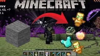 Minecraft but stone gives OP Item .