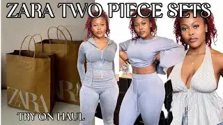 ZARA TRY ON HAUL | VIRAL TWO PIECE SETS | TALL GIRL FRIENDLY FLARE PANTS