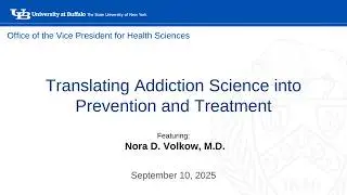 UB Health Sciences  Translating Addiction Science into Prevention and Treatment