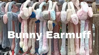 Bunny Earmuff Street Market Tour | Affordable Winter Earmuffs #viral #bunnyearmuff