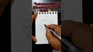 &ldquo;Makhan Chor Kanha 😍💙 | Cute Baby Krishna Cartoon Drawing&rdquo;#IndianArt#TraditionalArt#ArtReels