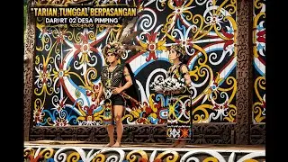 Tarian Tunggal Dayak berpasangan dari RT 02 Desa Pimping 