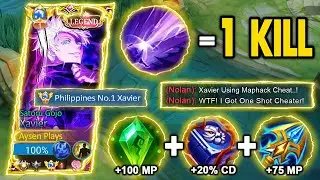 TOP 1 GLOBAL XAVIER BEST 1 HIT BUILD 2024!  THIS BRUTAL INSANE BUILD IS TOTALLY BROKEN! 😱 | MLBB