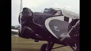 Junkers JU 52, Tante Ju,  startet ihre Sternmotoren. Remastered. Hammersound :-)