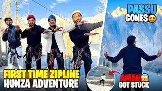 First Time Zipline Experience in Hunza 😱 | Unplanned Adventure 👀+ Passu Cones Beauty 🏔️😍❤️
