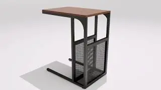 FJALLBO - TV stand black 100x36x54 cm 3D model 3D model