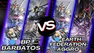 Blue/Purple Barbatos Rush 🔵🟣 vs Mono Blue Earth Federation 🔵 -  GDO3 Gundam Card Game Gameplay